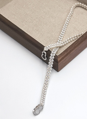 葫芦珍珠项链女精致锁骨链招财