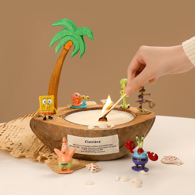 椰子壳香b薰蜡烛礼盒小众高级感香氛卧室送男女生闺蜜生日礼物礼 - 图0