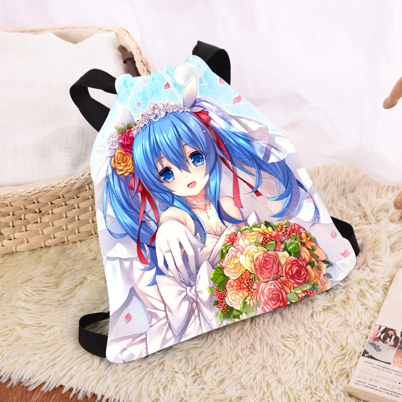 尚萌同人约会大作战婚纱花嫁四糸乃动漫周边全身长条抱枕套靠垫 - 图0