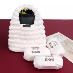 手工编织空心棉线真心棉