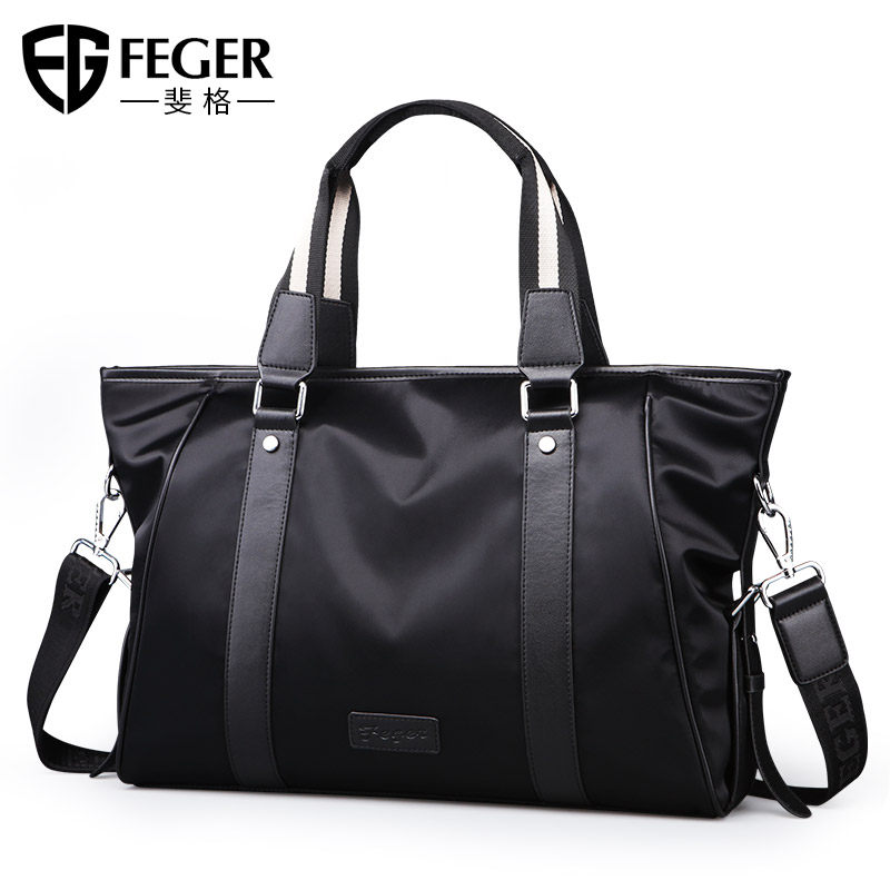 商务牛津布大文件包电脑包斜挎包 feger千恒男士包袋