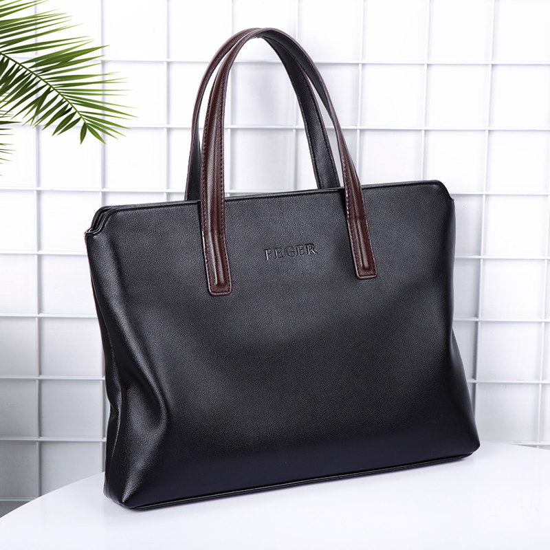 斐格手提包软皮电脑包商务男士包包 feger千恒男士包袋