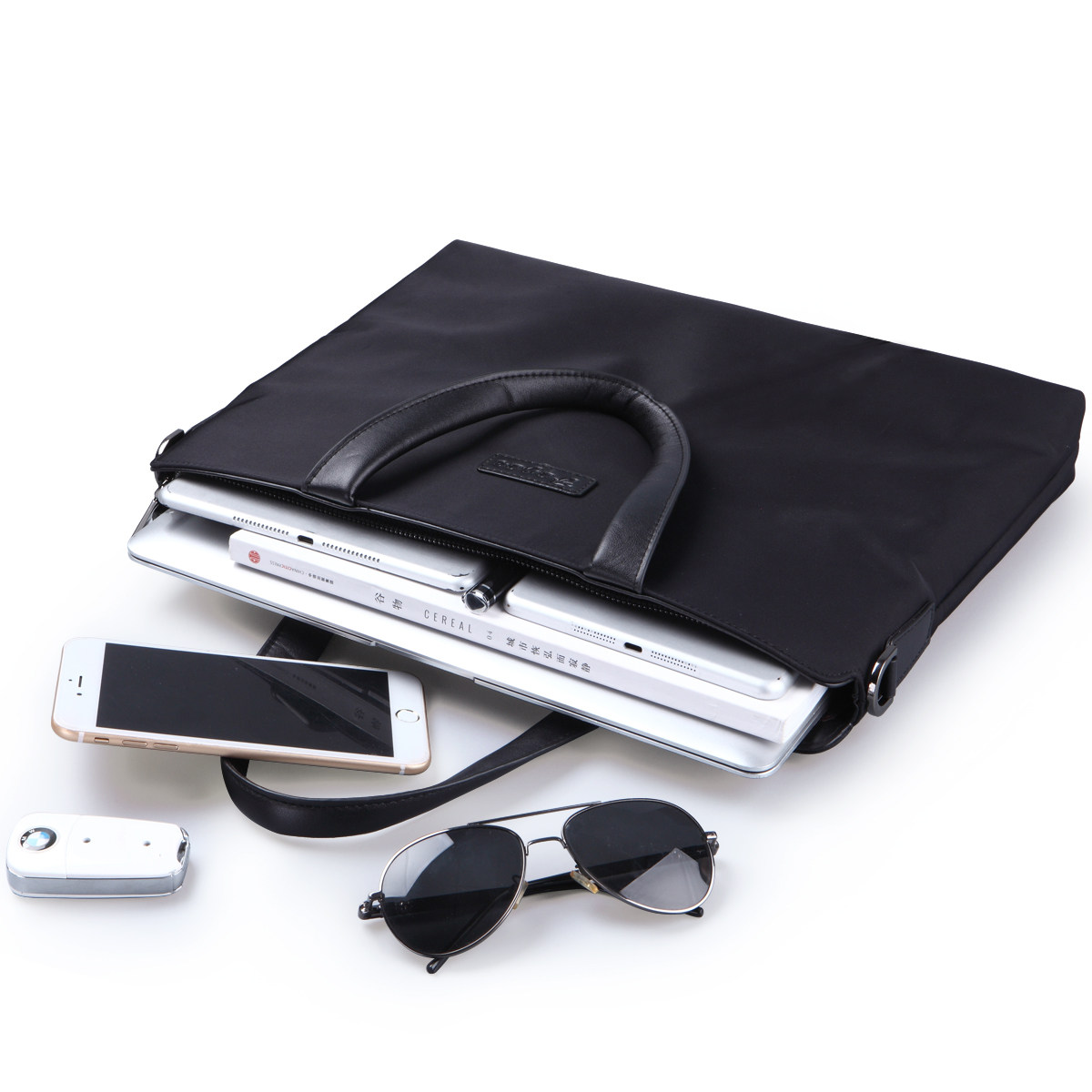 公文包男士牛津布休闲斜挎包包 feger千恒男士包袋