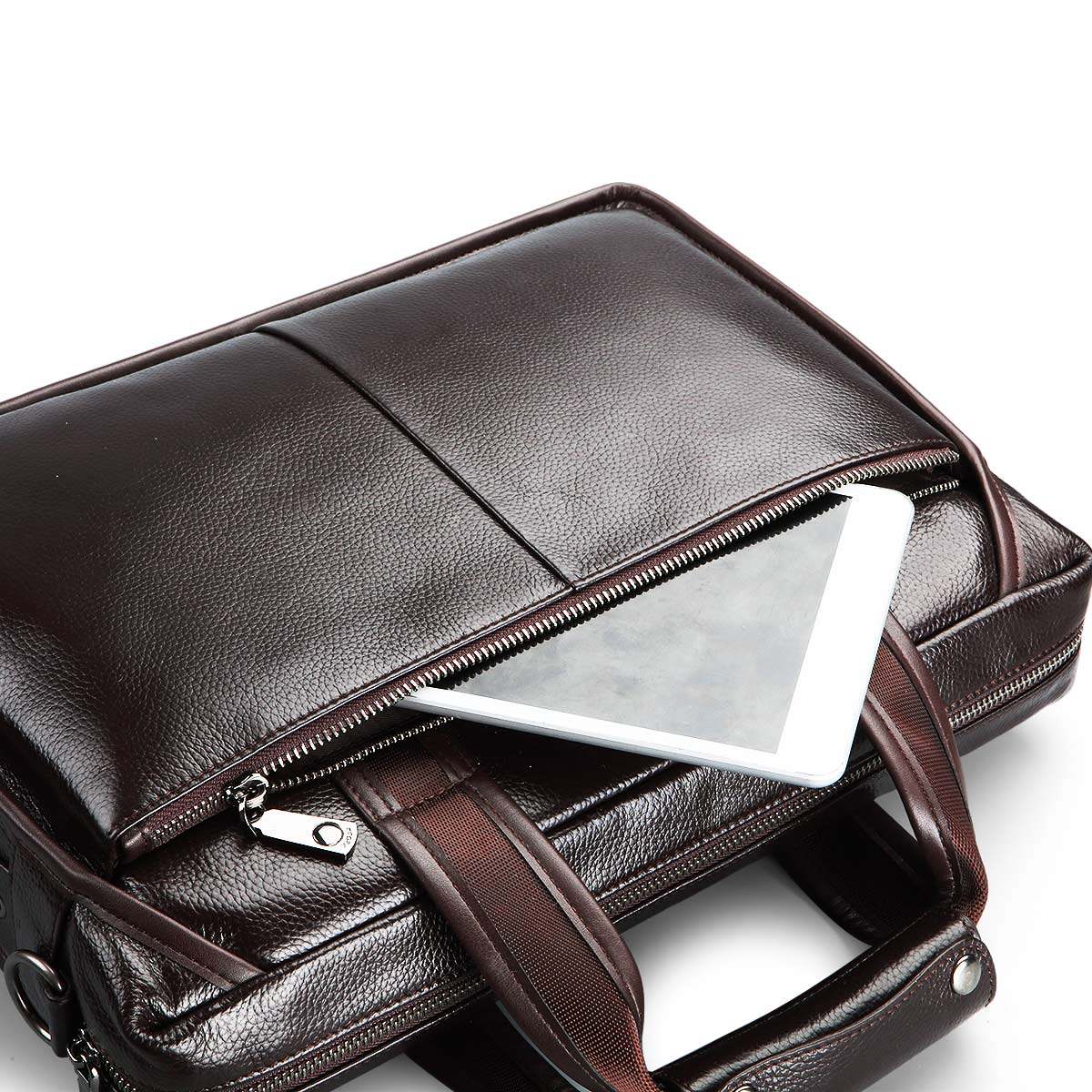 斐格真皮男士公文包休闲斜挎包包 feger千恒男士包袋