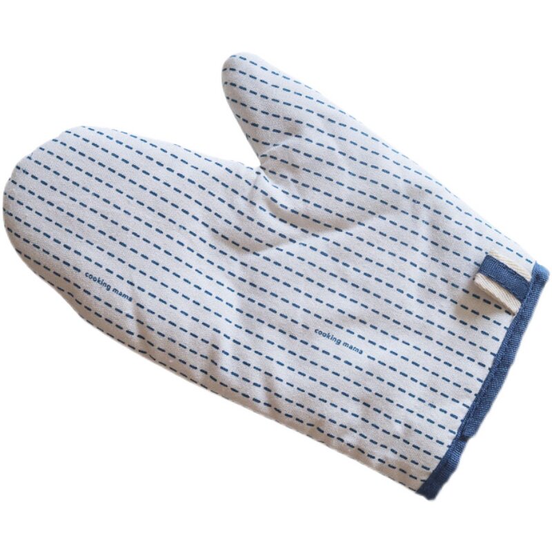 米间食堂 厨房防烫手套ins加厚好看的棉麻微波炉手套烤箱隔热烘焙