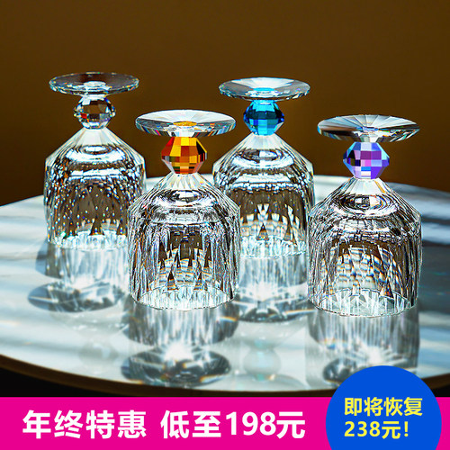 欧式万花筒K9无铅优质水晶酒杯高脚红酒杯啤酒杯高颜值杯子礼物 - 图3