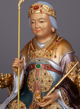 纯铜黑老太太神像黑妈妈佛像