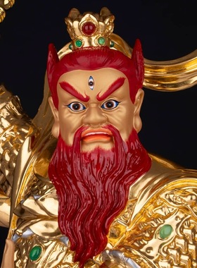 台湾纯铜贴金王灵官神像家用供奉