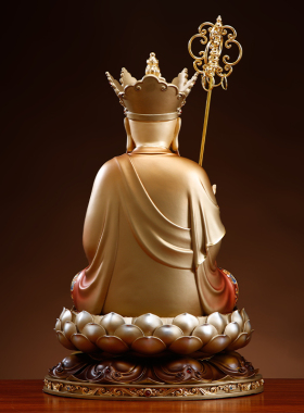 纯铜地藏菩萨佛像铜像娑婆三圣