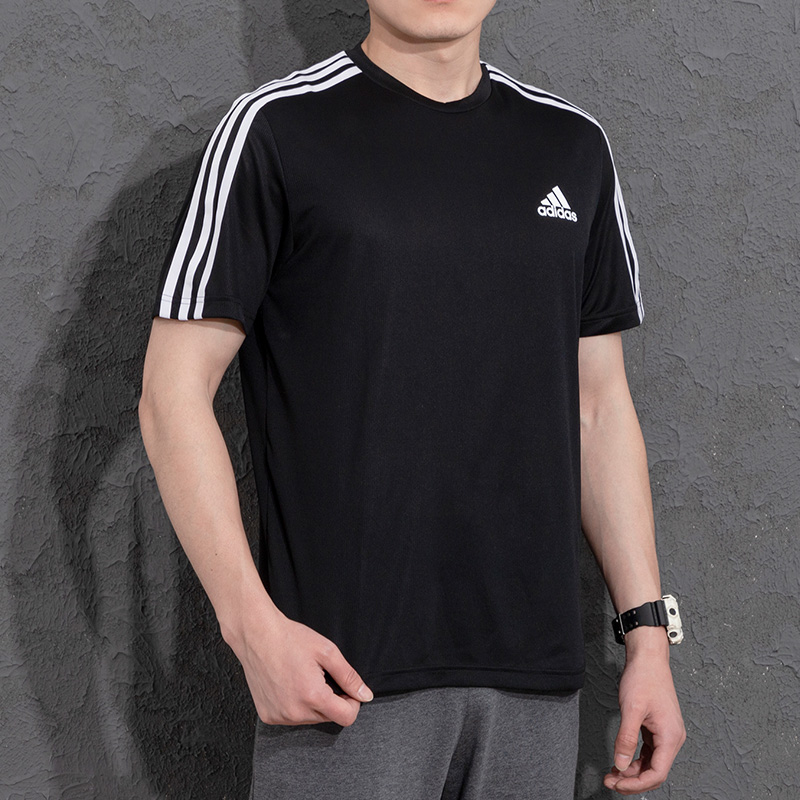 正品Adidas阿迪达斯男子运动服速干训练透气短袖T恤GM2105 GL0460 - 图0