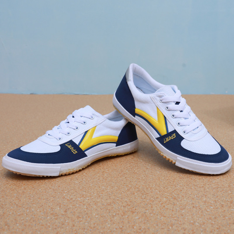 乒乓球鞋男运动鞋透气防滑训练鞋帆布鞋牛筋底羽毛球鞋室内专用鞋