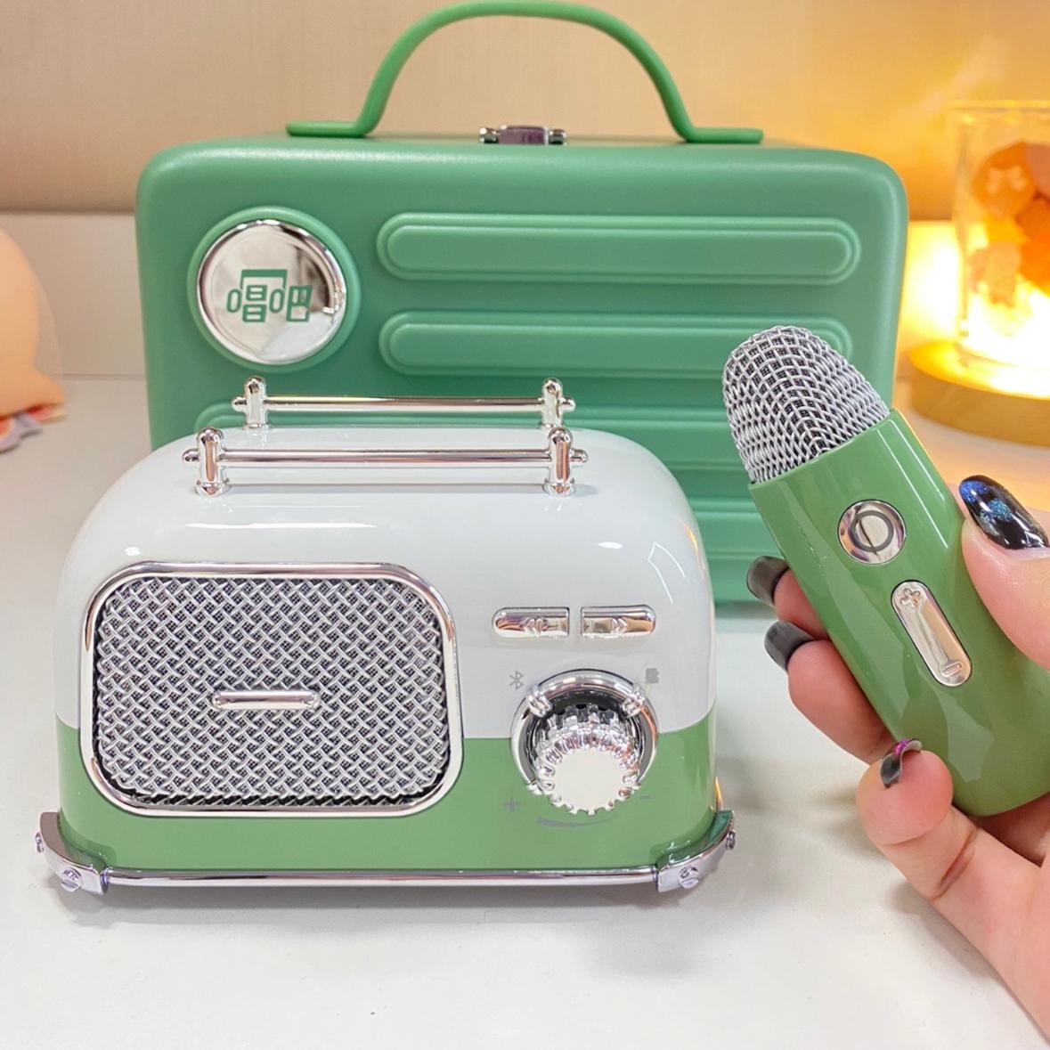 Mini karaoke speaker bluetooth audio set