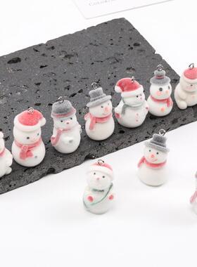 日本进口ins爆款高品质圣诞老人雪人配饰DIY配件小吊坠