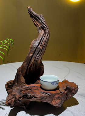 天然风化木根雕底座实木茶盘干泡台 枯木摆件底座 文玩奇石花盆托