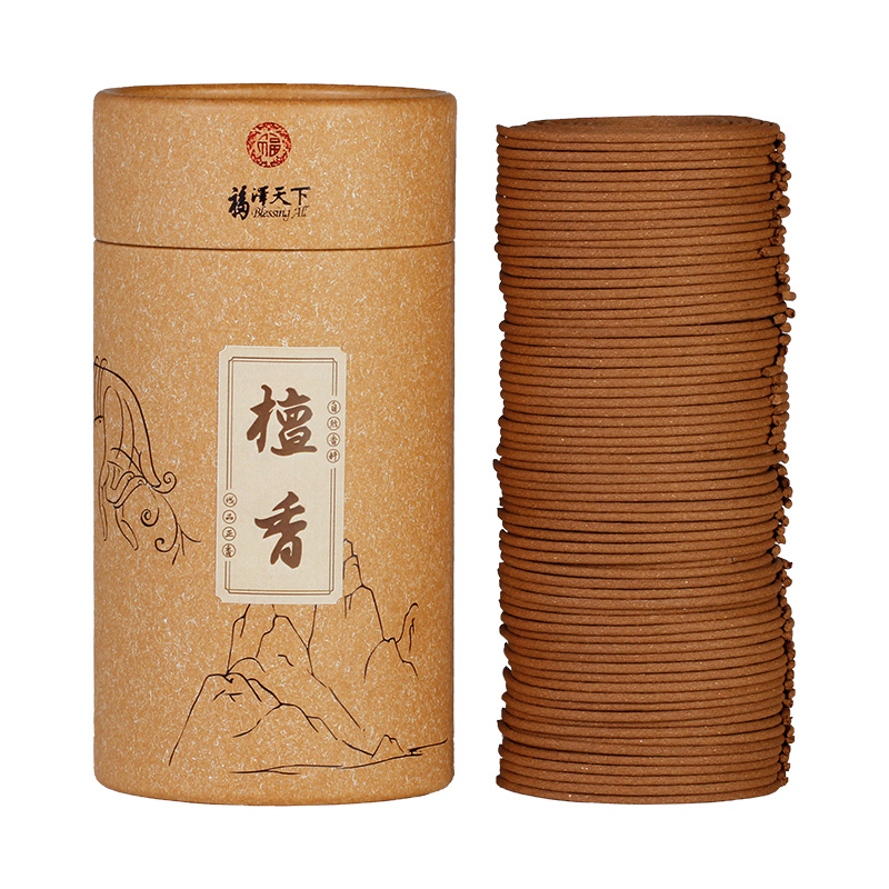 福泽天下檀香盘香家用香薰艾草熏香厕所卫生间办公熏香4小时100盘 - 图0