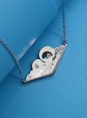 MSOU云朵项链纯银气质女小众设计