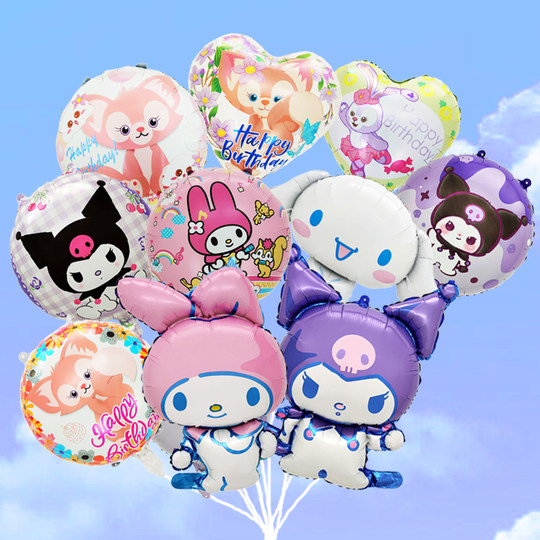 热门飘空卡通气球宝宝绑腿儿童升空飞天氦气气球地推公园广场摆摊