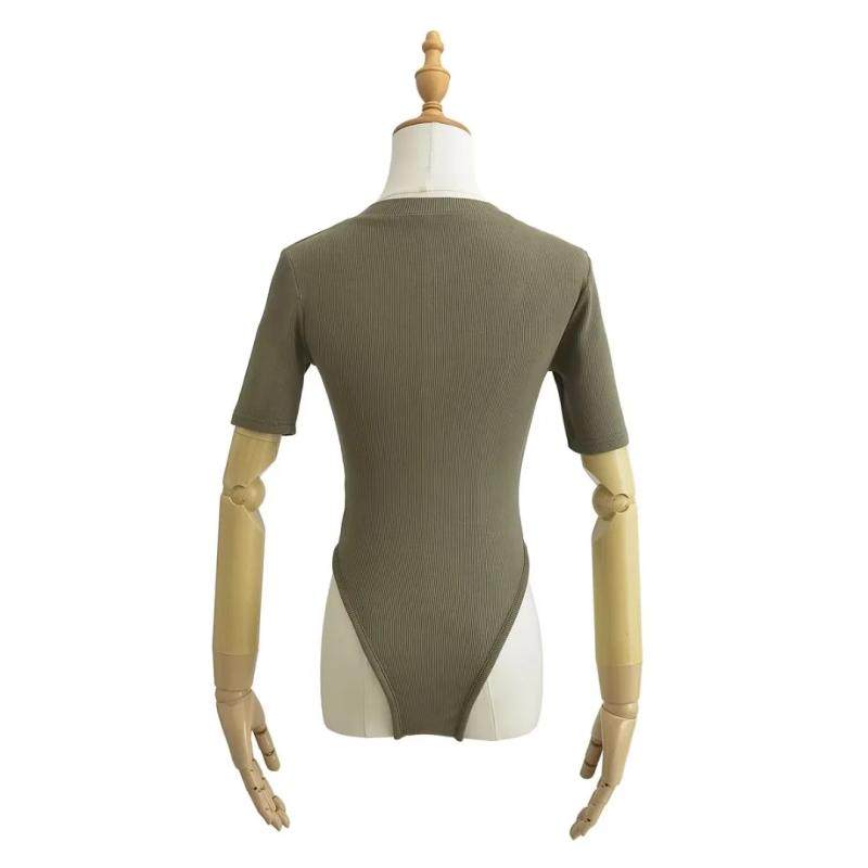 欧美风中袖大V领连体女T恤深V连裆连身弹力修身打底衫夏季潮上衣,淘宝优惠券,粉丝福利购,淘宝优惠卷