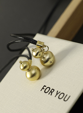 新中式金色葫芦项链吊坠锁骨链