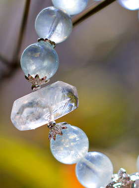 冰川海蓝宝水晶手链蓝针随行  0318春分节专属