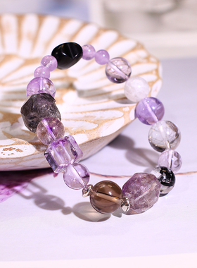 天然双钛晶魔方闪灵手链情侣掌柜原创设计定制款首饰 春分活动