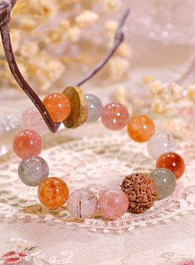 彩发晶菩提子水晶手链  0318春分节专属