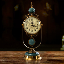 American table swing desktop light extravagant seat clock living room table top clock decoration sitting clock home swing piece retro quartz clock