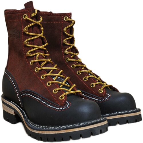 Wesco boots Boss 短脸鞋帮酒红翻毛拼色 工装靴/鞋型 ◆D-Man◆ - 图0