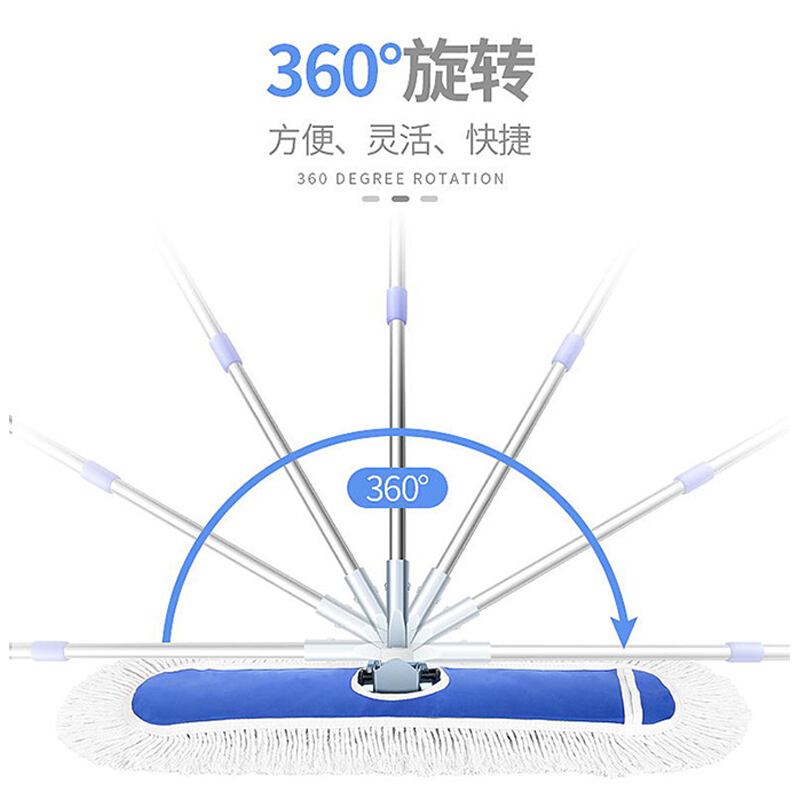 平板拖把家用大号工厂酒店尘推干湿两用懒人吸水拖把拖布神器 - 图1