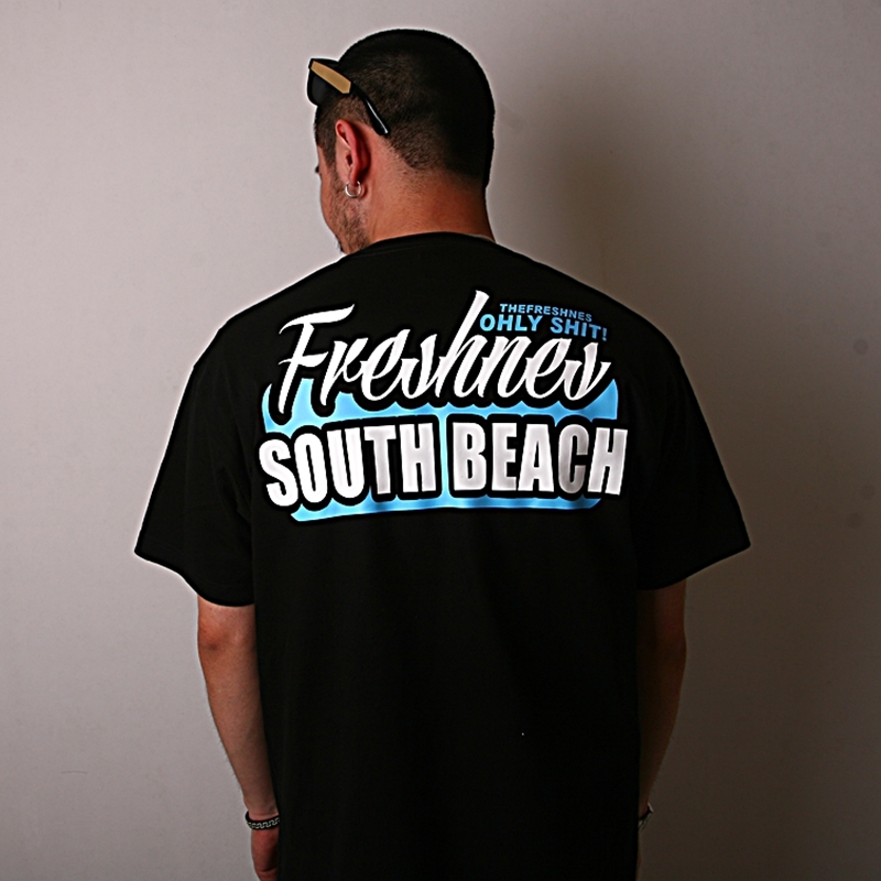 THE FRESHNES西海岸T恤南海岸south beach配色SWAG 短袖HIPHOP - 图0