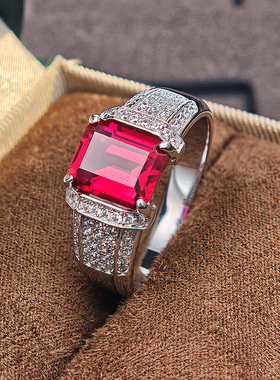 轻奢高级感精致小众红宝戒指
