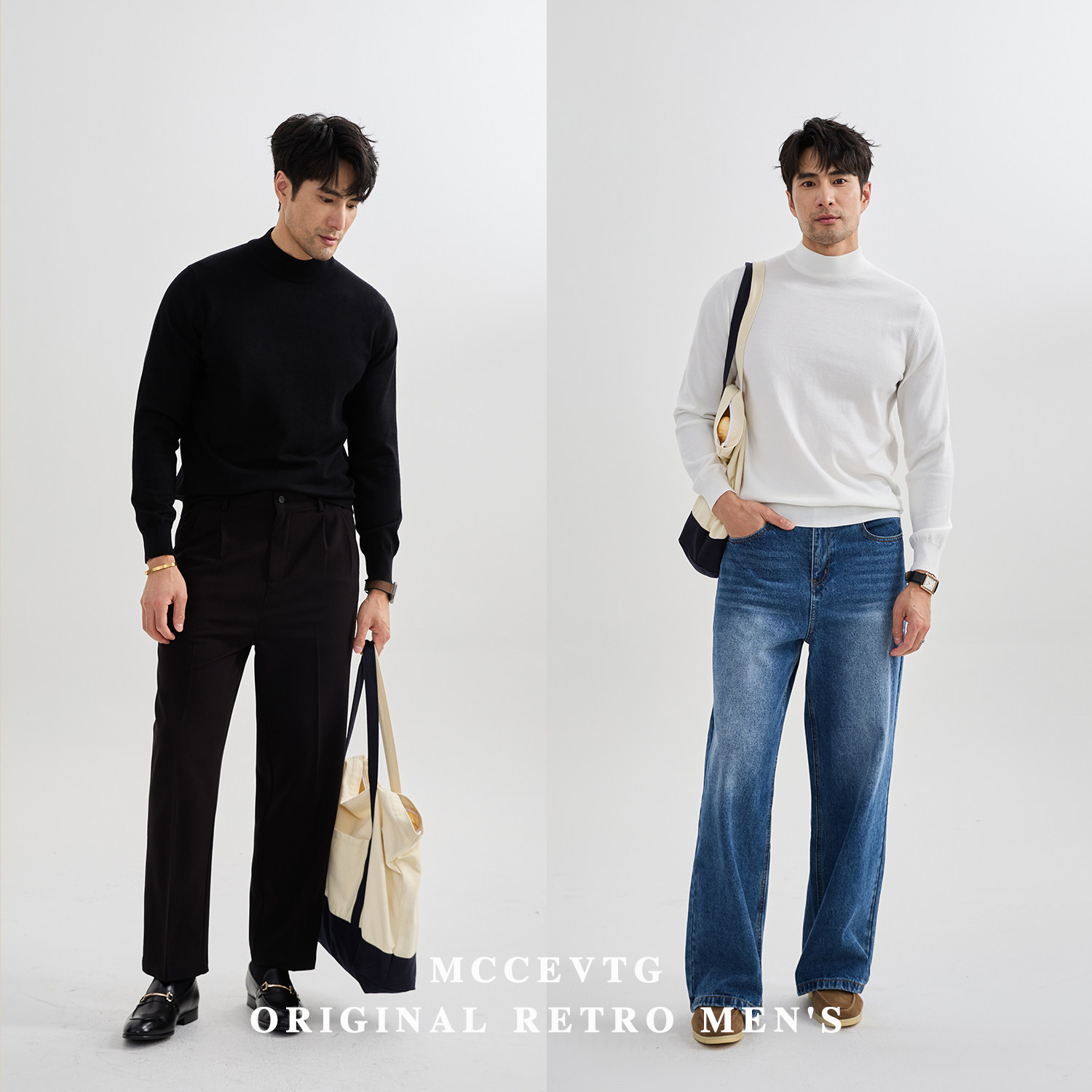 MCCEVTG纯色保暖 羊毛混纺半高领毛衣男黑色长袖休闲针织衫冬季,淘宝优惠券,粉丝福利购,淘宝优惠卷