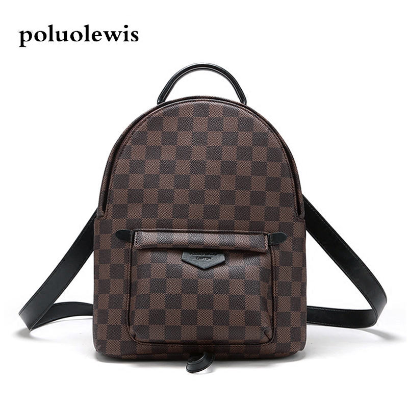 mini checkered backpack