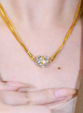 轻奢时尚高级感磁吸项链铜合金