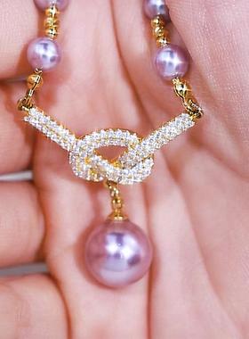 925银针项链女轻奢小众设计感