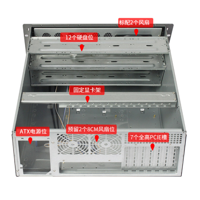 4u chassis EATX dual-channel motherboard server multiple hard drives