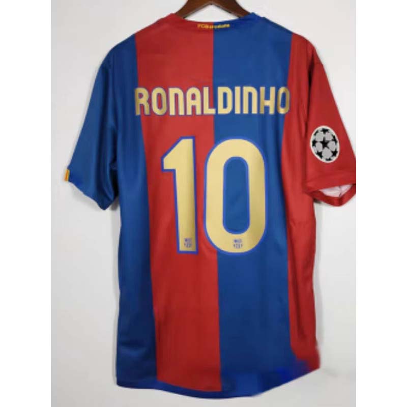 Messi Jersey Barcelona Retro Football Shirt RONALDINHO PUYOL - 图1