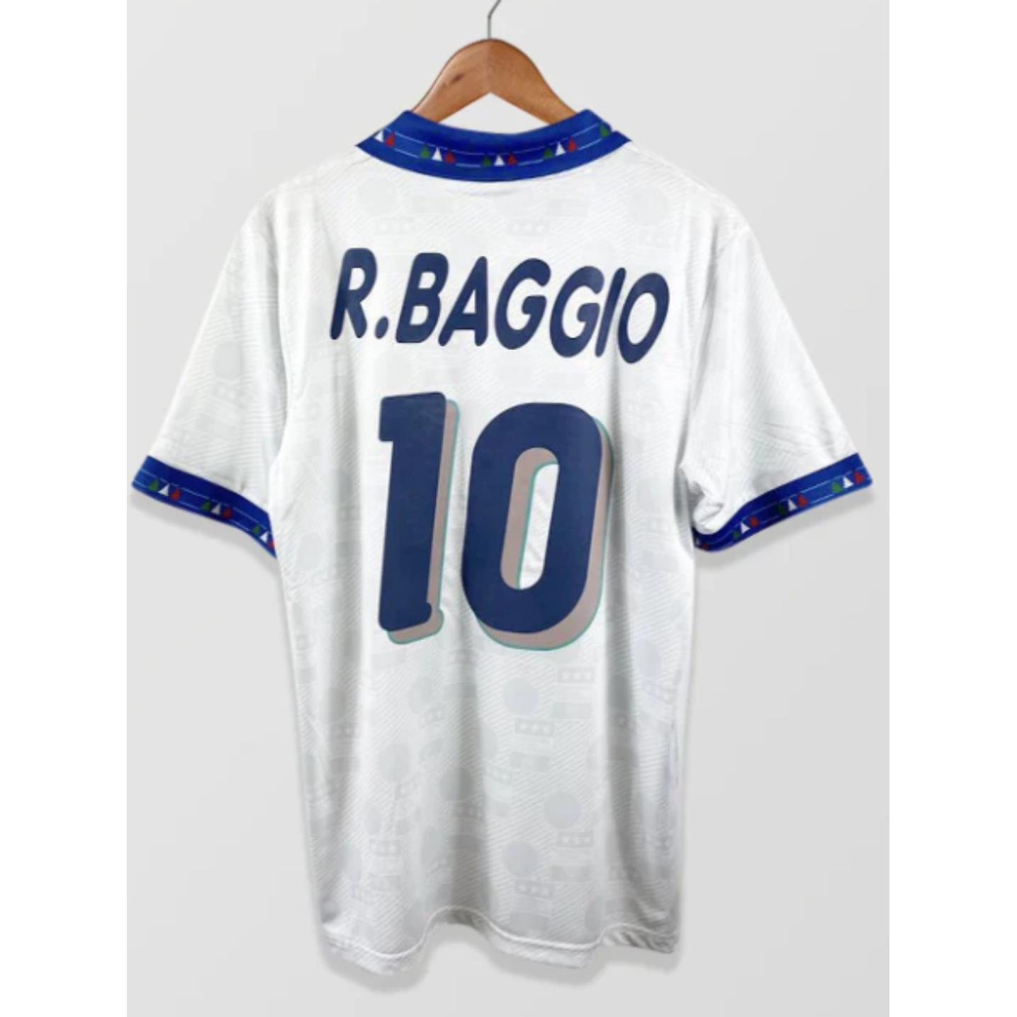 1994 Retro Italy Home Jersey Football Baggio Soccer Shirt-图3