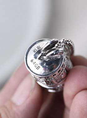 纯银复古六字真言项链挂饰吊坠