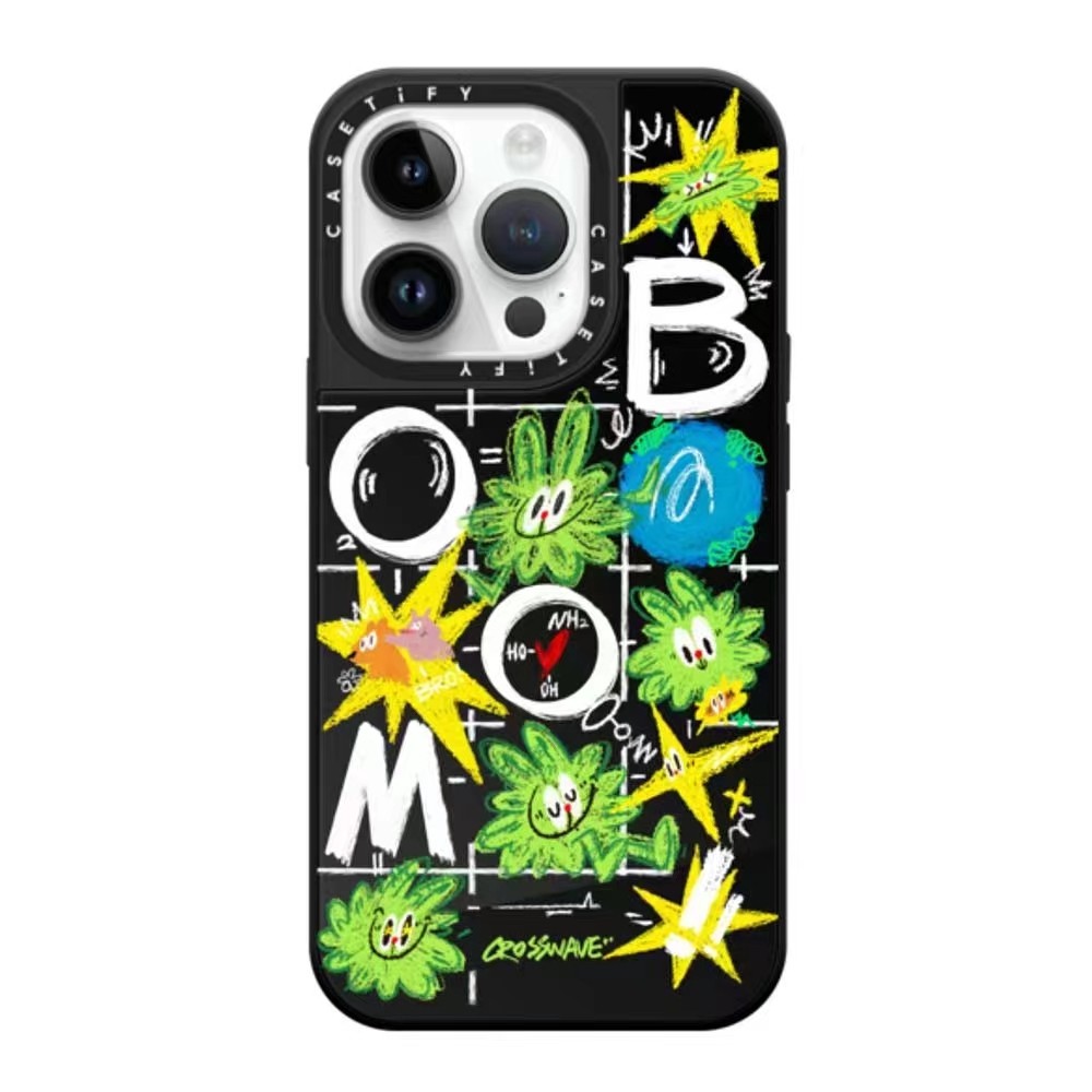 CASE磁吸手握烟花的人boom韩东君刘宇宁同款苹果15Pro适用于iPhone14/13/12/11ProMax创意联名涂鸦防摔保护壳 - 图2