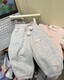 New printed embroidered three-color lamb wool and velvet winter children's sweatpants for girls in autumn and winter new style 619