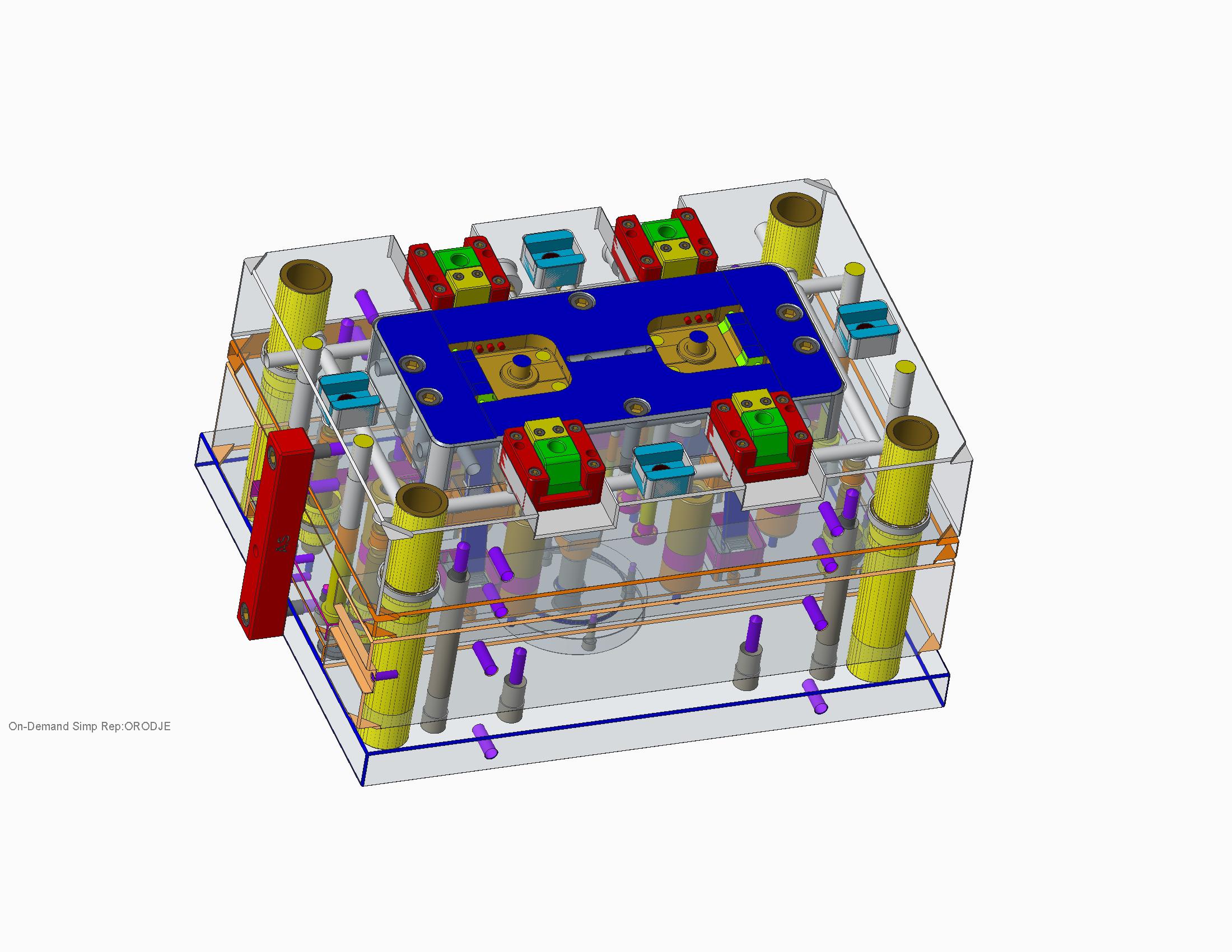 复杂塑胶塑料注塑模具三维图纸SW模型3D结构设计CAD图档2D汽车-图2