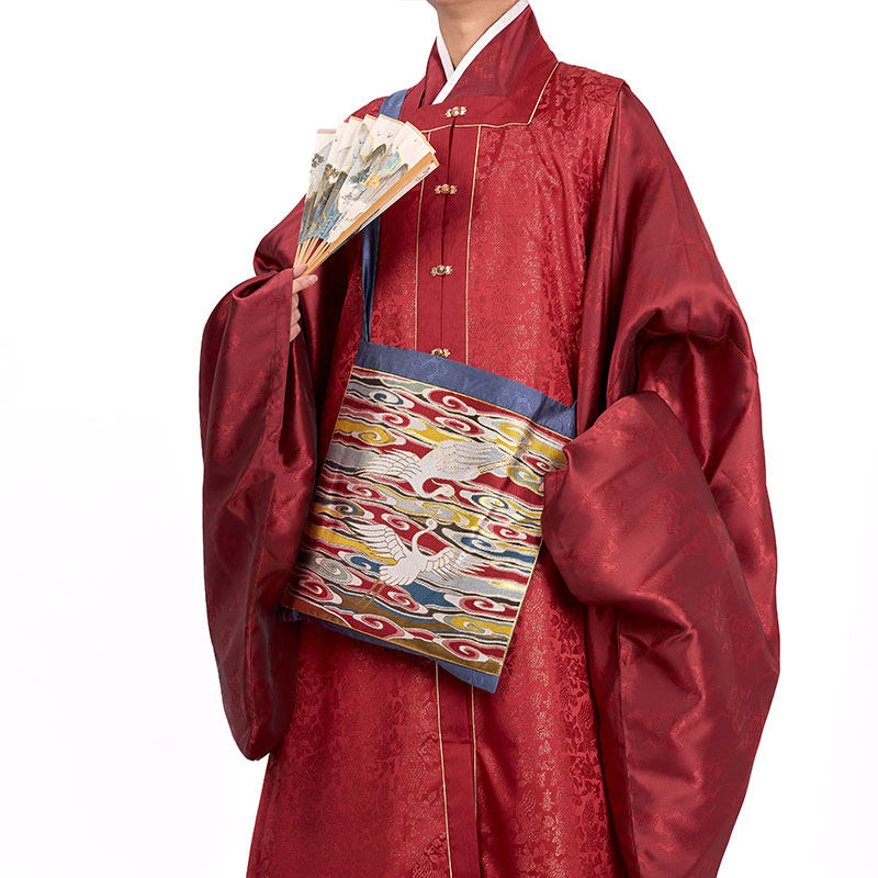 惜物国风 汉服配饰文创单肩斜挎背包中国风绣花织锦仙鹤补子包,淘宝优惠券,粉丝福利购,淘宝优惠卷