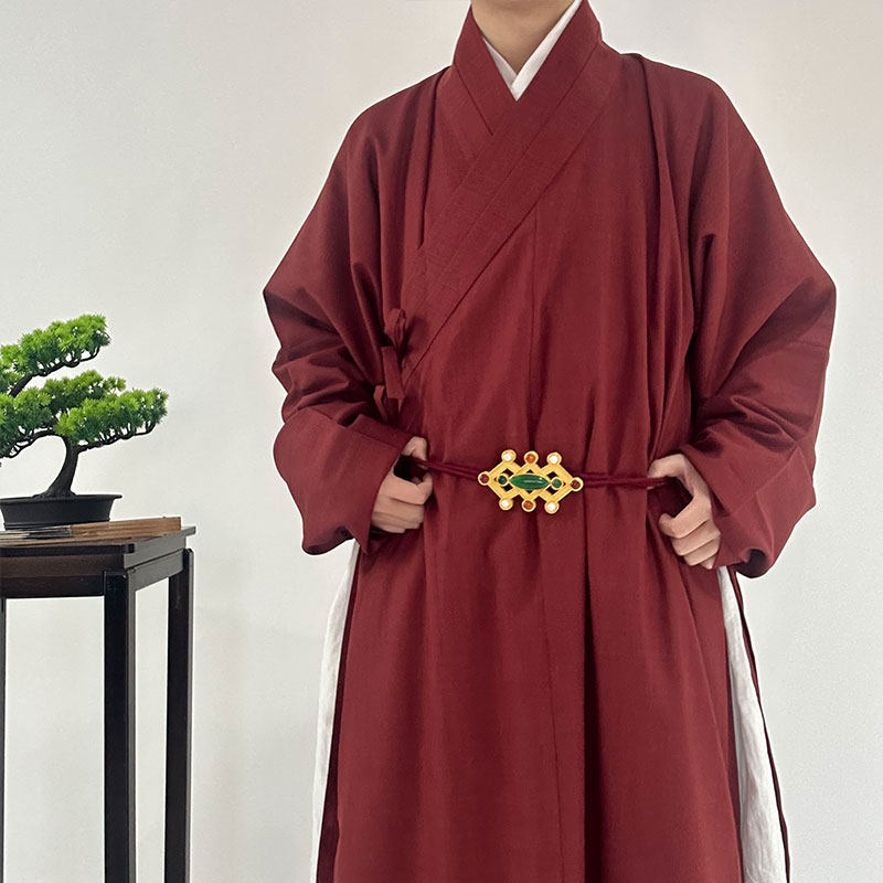 惜物国风 明制汉服交领传统服饰素色仿棉麻明初窄袖打褶长衫,淘宝优惠券,粉丝福利购,淘宝优惠卷