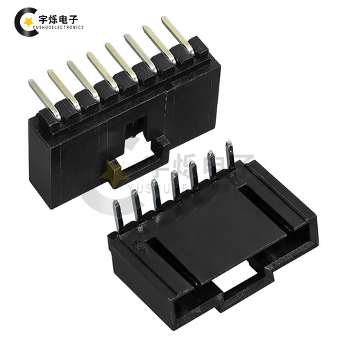 杜邦带锁扣2.54弯针插座飞机头CD-ROM弯插TJC8带扣接插件2AW-12P - 图2
