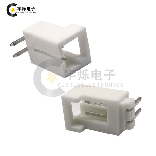 杜邦带扣弯针TJC8带锁左扣右扣弯脚针座2P4P LED分线盒插座黑白色 - 图0