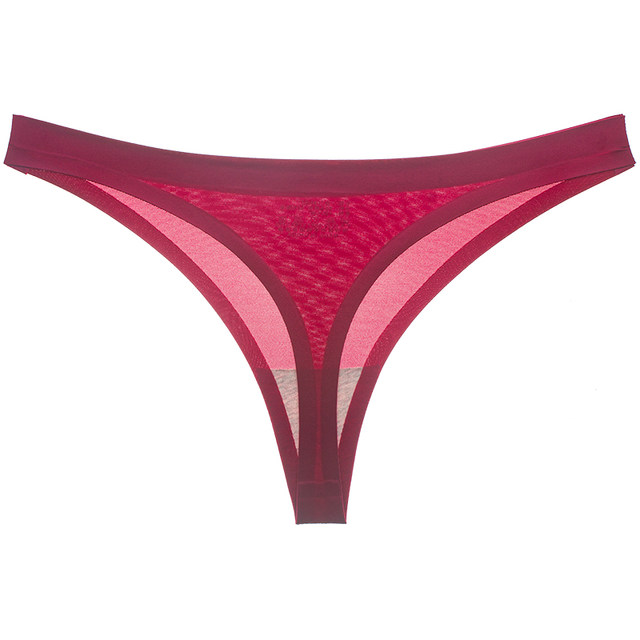 3-pack of feminine ultra-thin ice silk seamless thongs