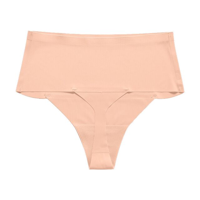 High waist, belly-tightening, markless sports large size fat mm thong