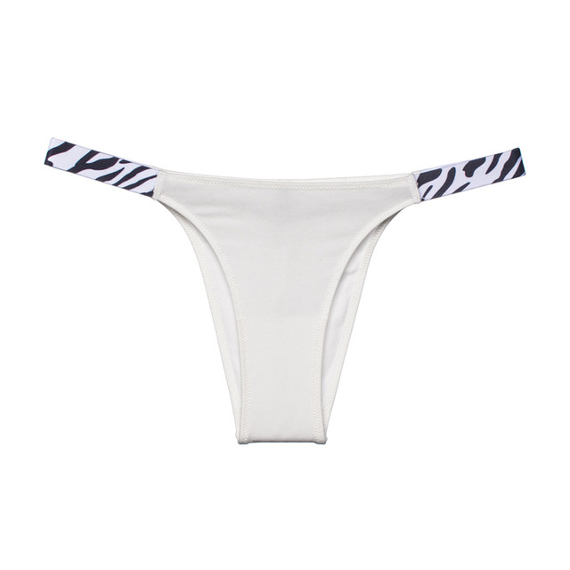 Sexy pure cotton zebra pattern sports half hip underwear for women