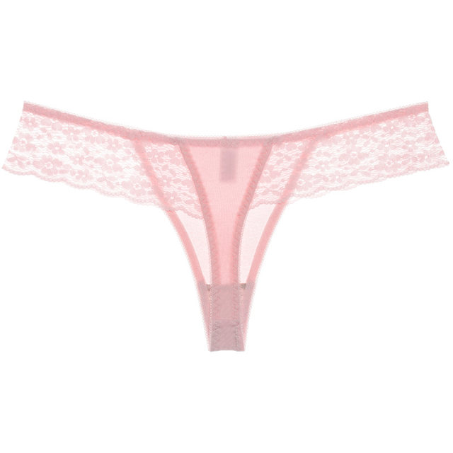 Sexy pure cotton lace low waist women's thong